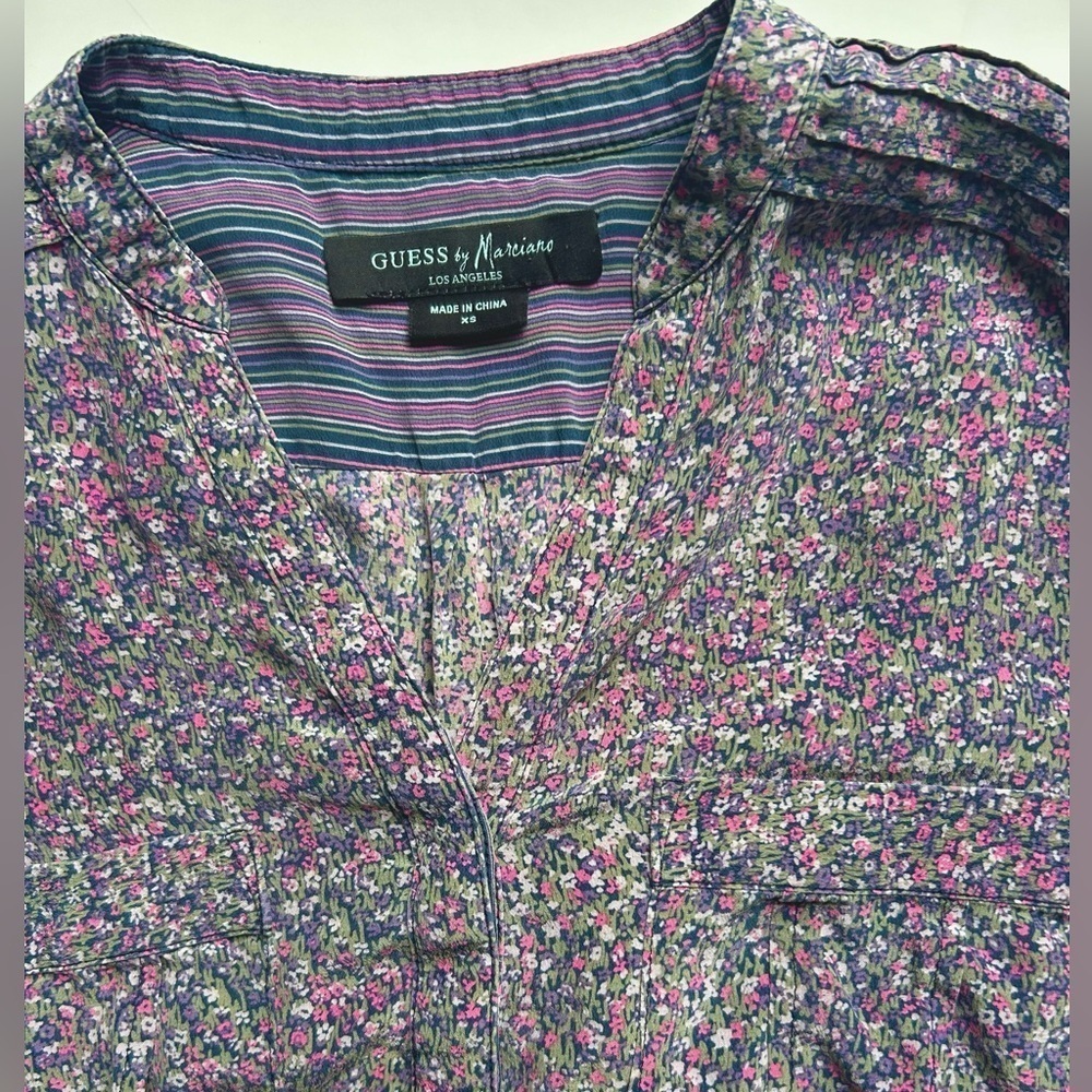 Guess by Marciano silk  Floral dress  Tunic
Long Sleeve mini - Picture 4 of 6